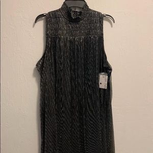 Nine West Shimmery Black Sleeveless Dress Size X-Large